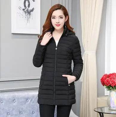 VWBQNZ Winter Women’s Jacket - Detachable Hooded Slim Coat 6XL - Buy Center US