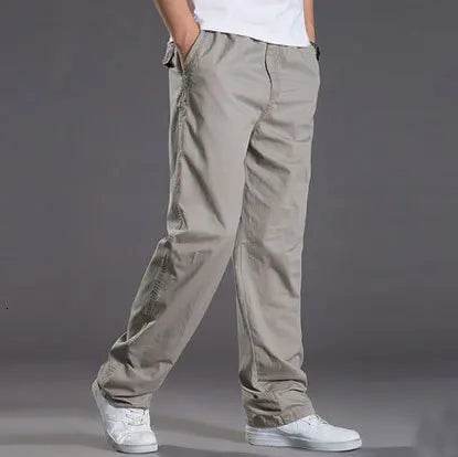 KK LUFAINA Men's Cargo Pants - Elastic Waist, Multi-Pocket, Plus Size 6XL - Buy Center US