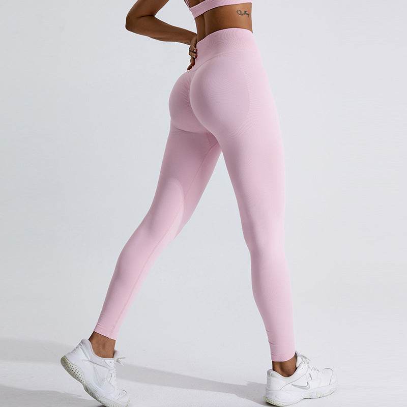 Seamless Peach Hip Raise Yoga Pants - Stylish Fitness Leggings for All Activities - Buy Center US