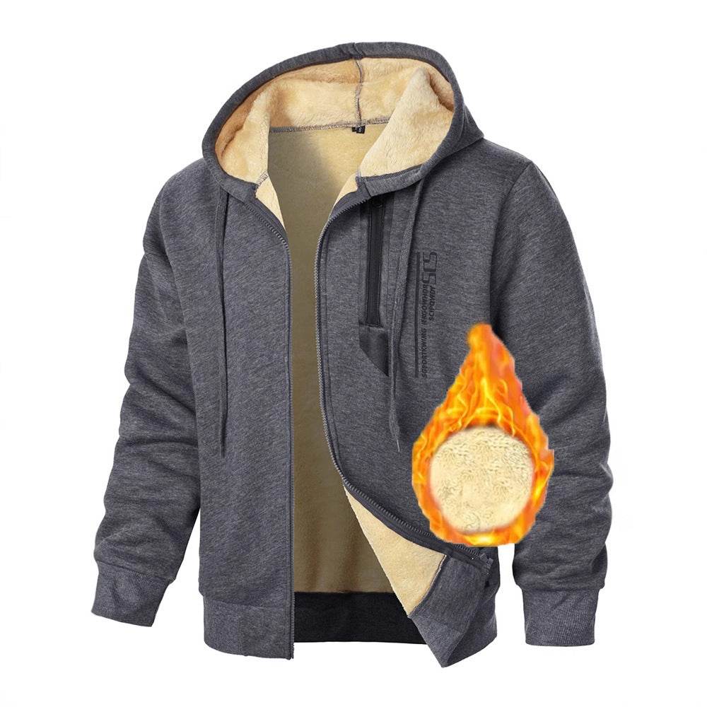 Buycenter Fleece-Lined Men's Sweater - Thickened for Autumn & Winter Comfort - Buy Center US