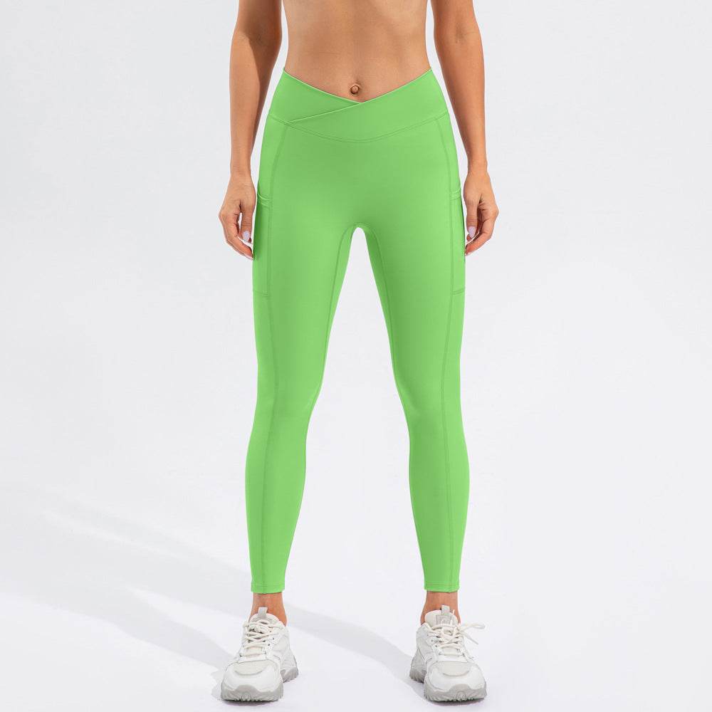 Women's High Waist Yoga Pants - Nude Feel Fitness Tights in Multiple Colors - Buy Center US