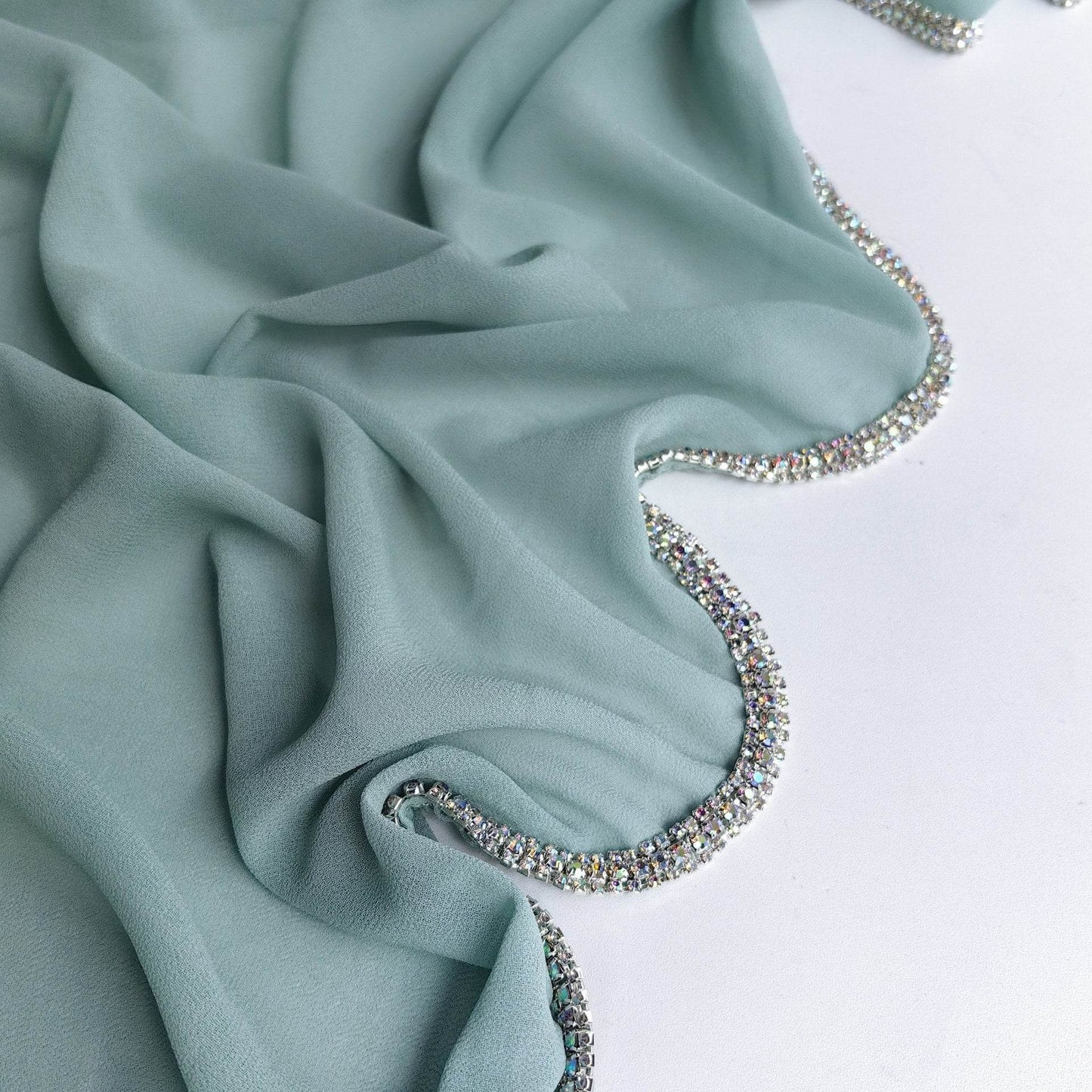 Light Diamond Chiffon Scarves for Women - Elegant Toe-Covered Fashion Accessory - Buy Center US