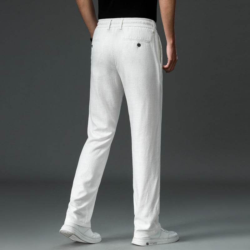 Summer Breathable Loose Straight Pants - Cotton Linen Tencel Blend - Buy Center US
