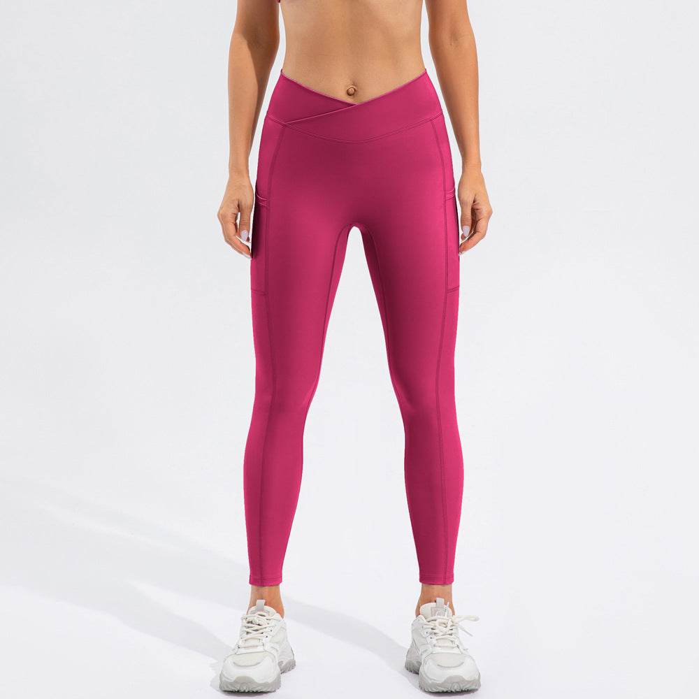 Women's High Waist Yoga Pants - Nude Feel Fitness Tights in Multiple Colors - Buy Center US