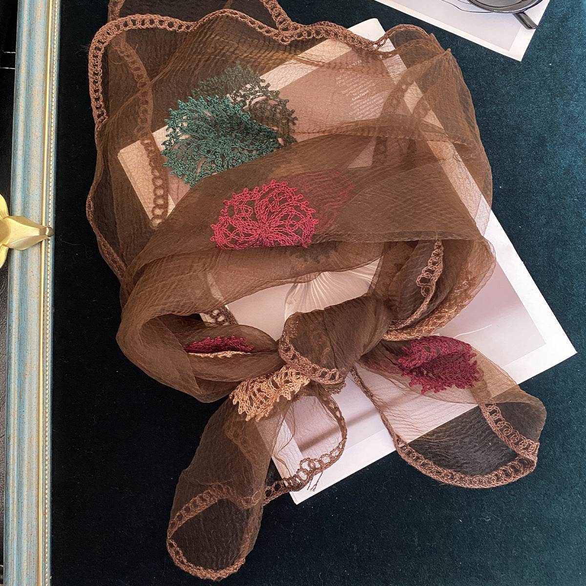 Women's Korean-Style Embroidered Scarf - All-Matching Spring Fashion - Buy Center US