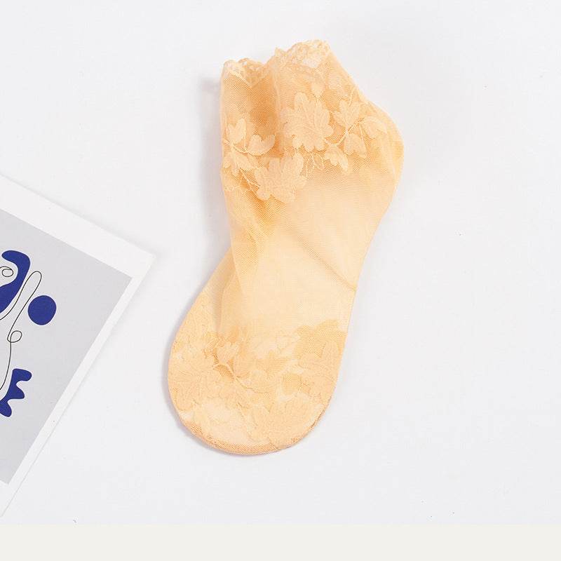 Women's Lace Cotton Socks - Quick Drying, Invisible Comfort for All Ages - Buy Center US