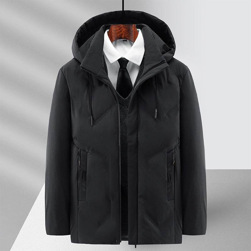 Buycenter Thickened Fleece Lined Winter Coat - Cotton & Polyester Blend - Buy Center US