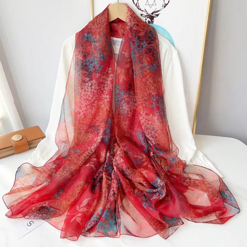 Fashionable Yourou Yarn Rose Scarf for Women - Stylish 135x180cm Design - Buy Center US