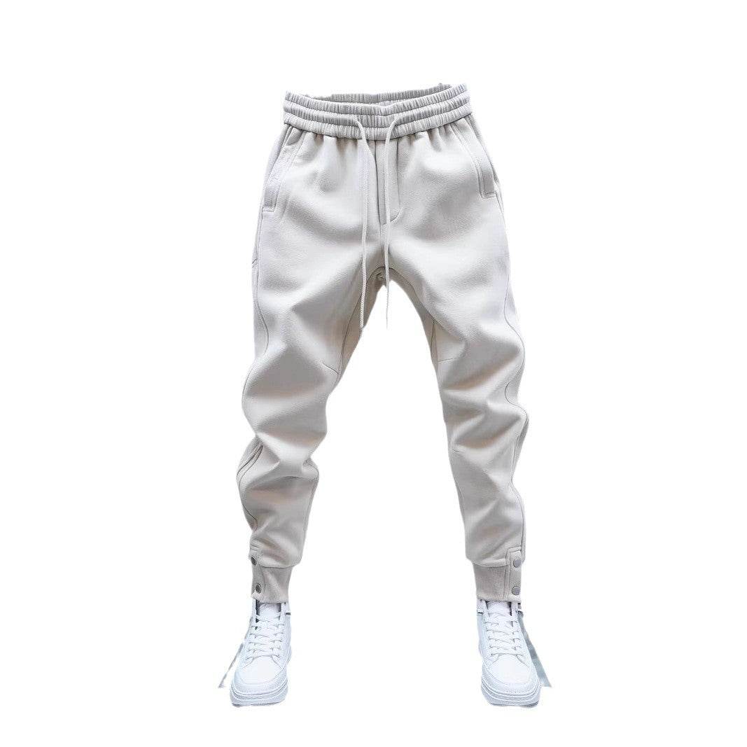 Men's All-Matching Ankle Banded Slacks - Casual Solid Color Pants - Buy Center US