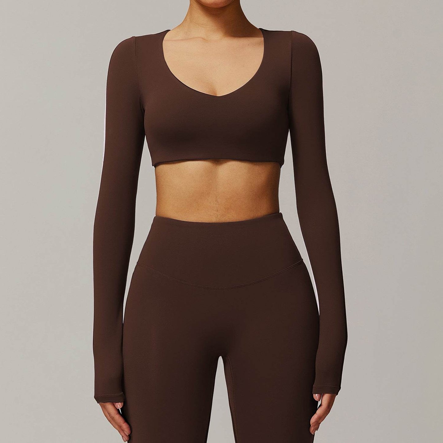 Women's Quick-Drying Long Sleeve V-Neck Top - Fitness & Yoga T-Shirt - Buy Center US