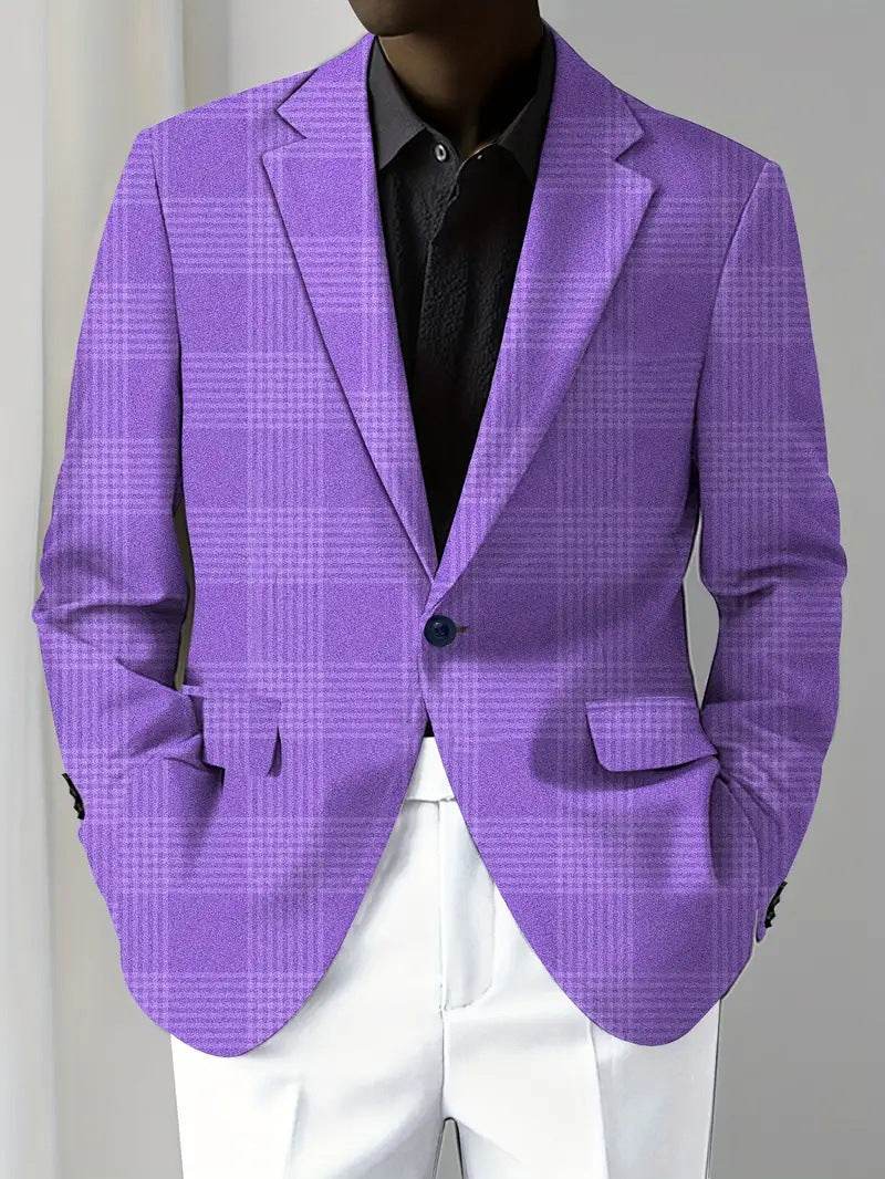 Buycenter Men's Digital Printed Suit Jacket - Stylish & Casual for Spring - Buy Center US