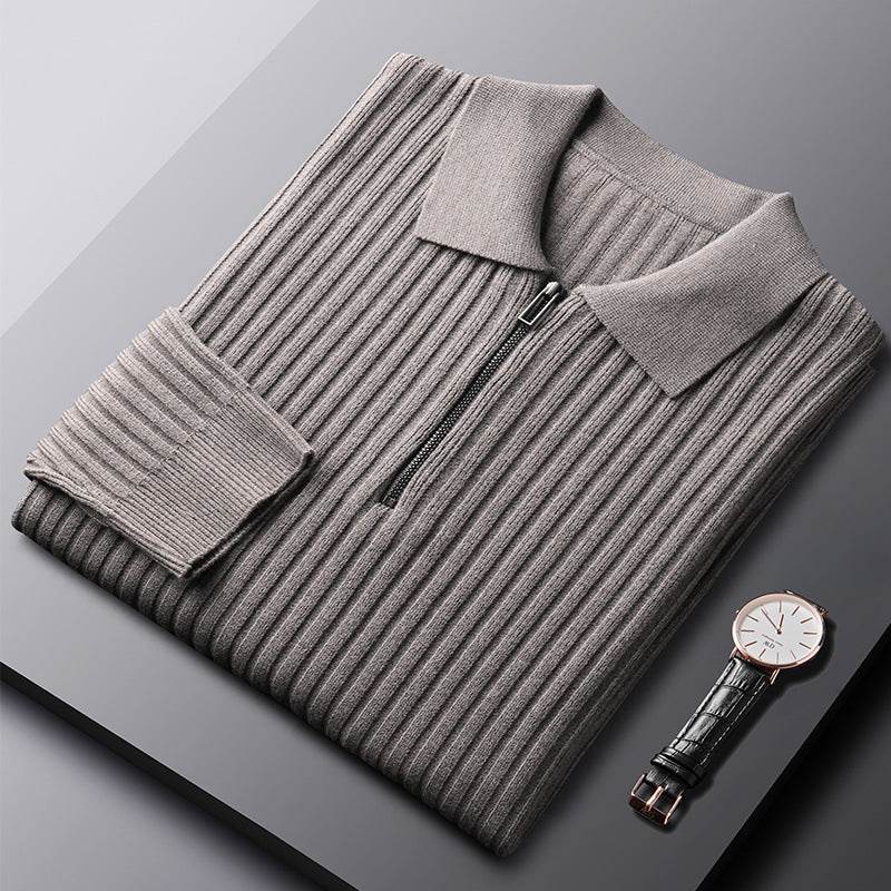 Autumn & Winter Slim-Fit Sweater - Half Zipper Casual Top for Men - Buy Center US