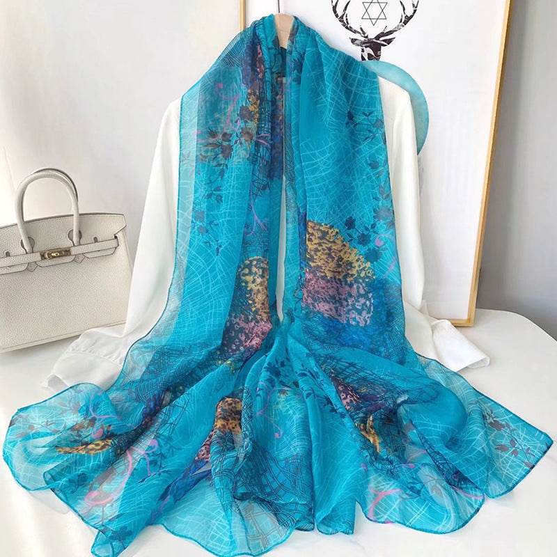Fashionable Yourou Yarn Rose Scarf for Women - Stylish 135x180cm Design - Buy Center US