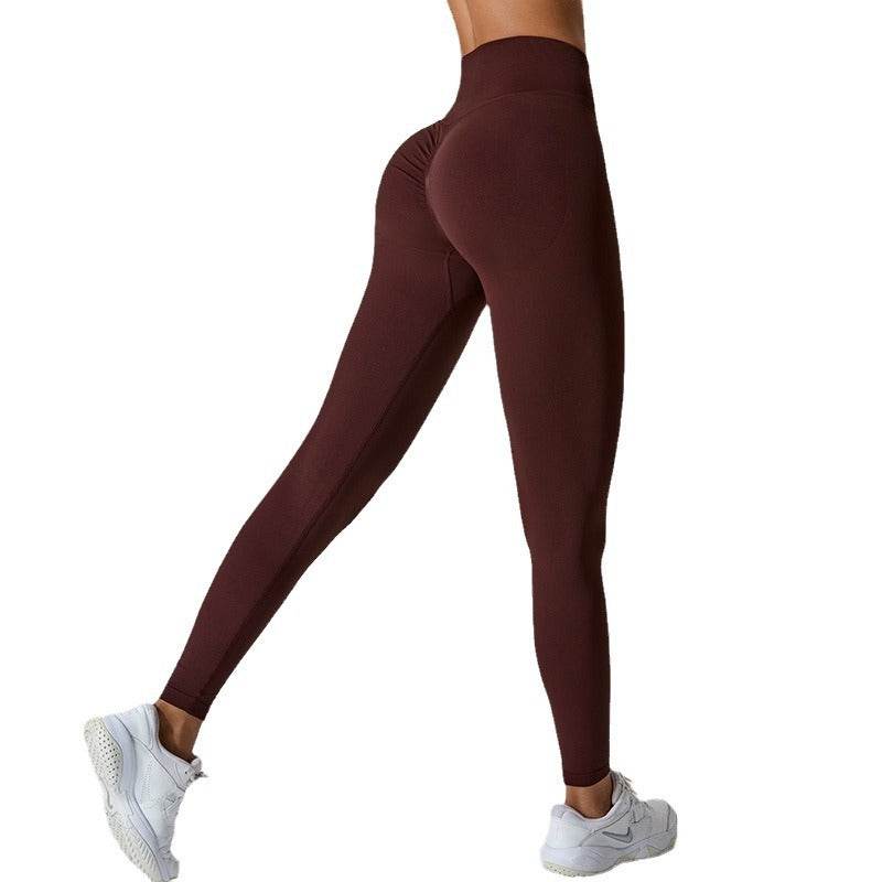 Seamless Peach Hip Raise Yoga Pants - Stylish Fitness Leggings for All Activities - Buy Center US