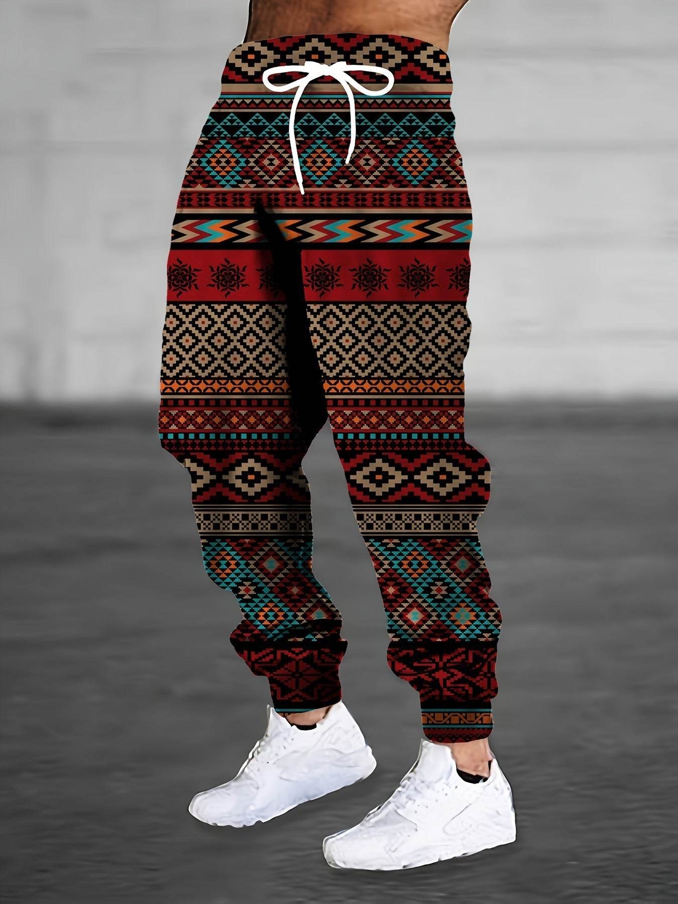Colorful Men's Casual Sweatpants - Stylish Printed Trousers for All Sizes - Buy Center US