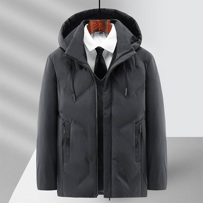 Buycenter Thickened Fleece Lined Winter Coat - Cotton & Polyester Blend - Buy Center US