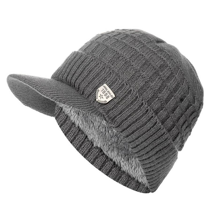 Winter Gradient Color Pullover Hat - Fleece-lined, Breathable Cotton - Buy Center US