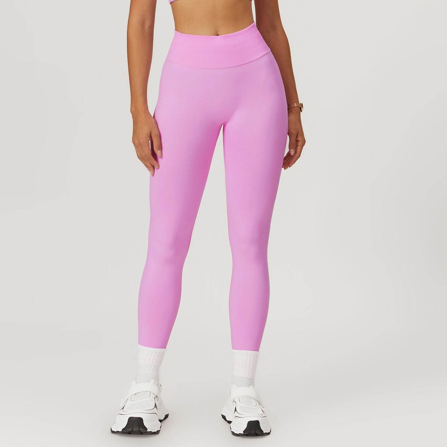 Peach Hip Seamless Yoga Pants - Close-Fitting for Fitness & Running - Buy Center US