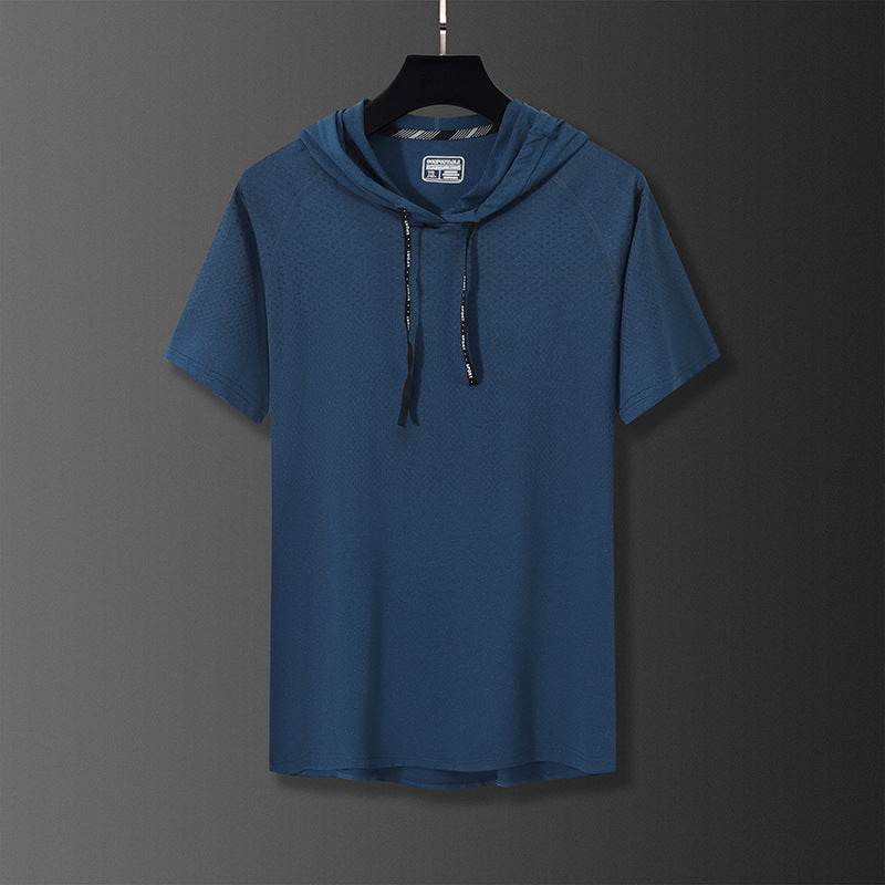 Quick-Drying Hooded T-Shirt for Exercise - High Elasticity Sports Wear - Buy Center US