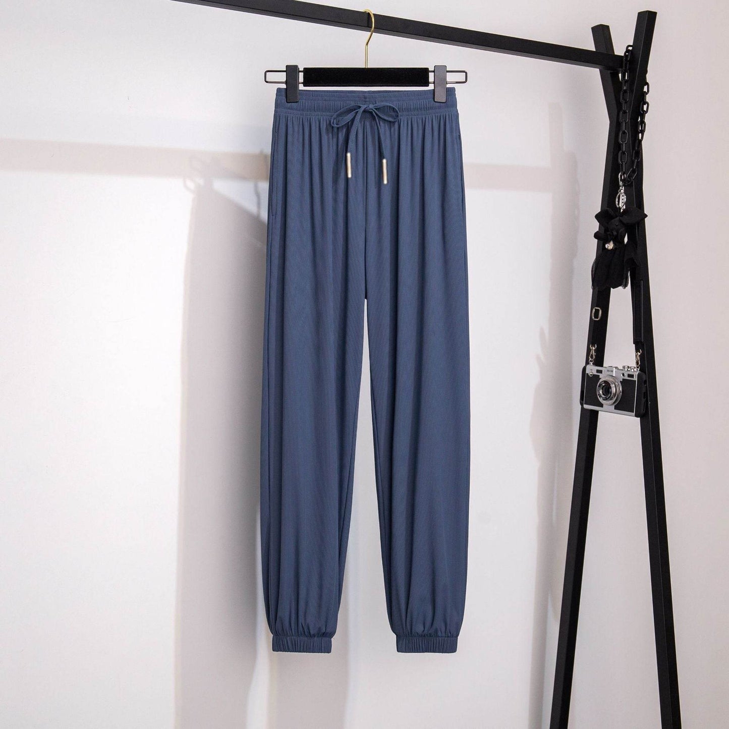 High Waist Loose Cropped Leggings for Women - Ice Silk Comfort Fit - Buy Center US