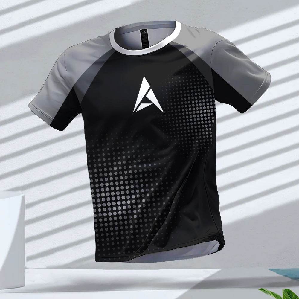 Solid Color Sports T-Shirt - Short Sleeve Pullover in Stylish Polyester - Buy Center US