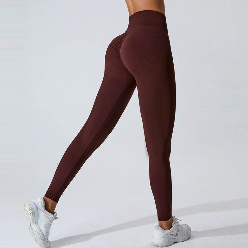 Seamless Peach Hip Raise Yoga Pants - Stylish Fitness Leggings for All Activities - Buy Center US