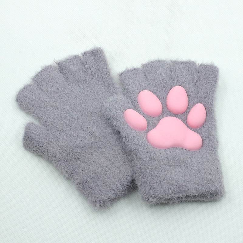 Cute 3D Cat's Paw Gloves - Adorable Animal Pattern, Sun Protection - Buy Center US