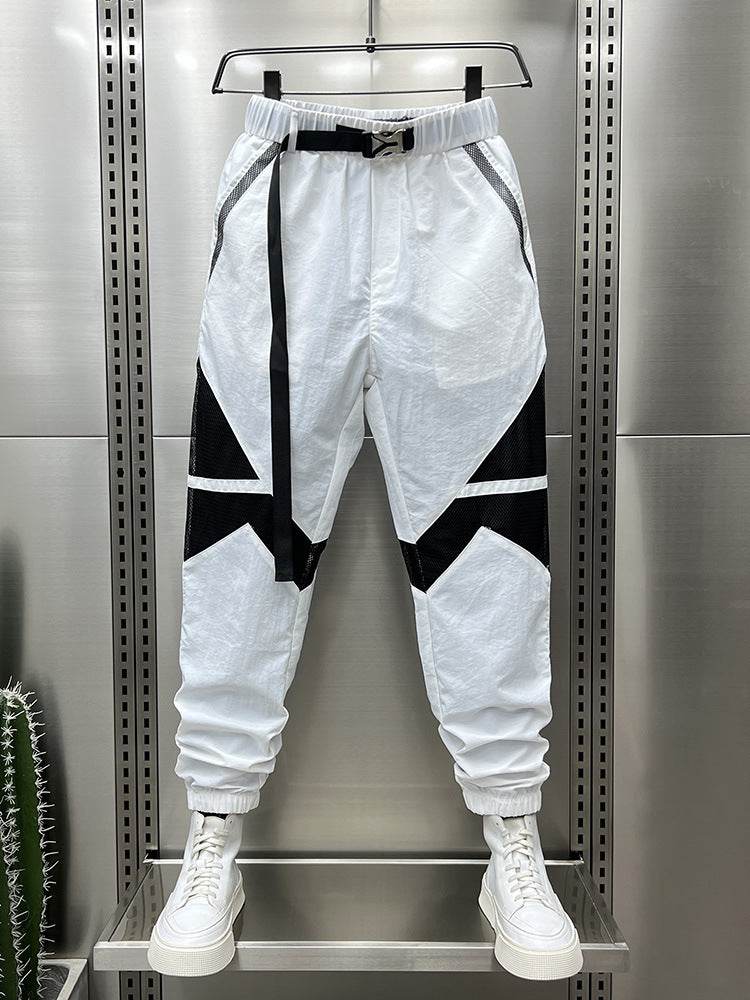 Breathable Men's Casual Banded Pants - Thin, Loose Fit for Comfort - Buy Center US