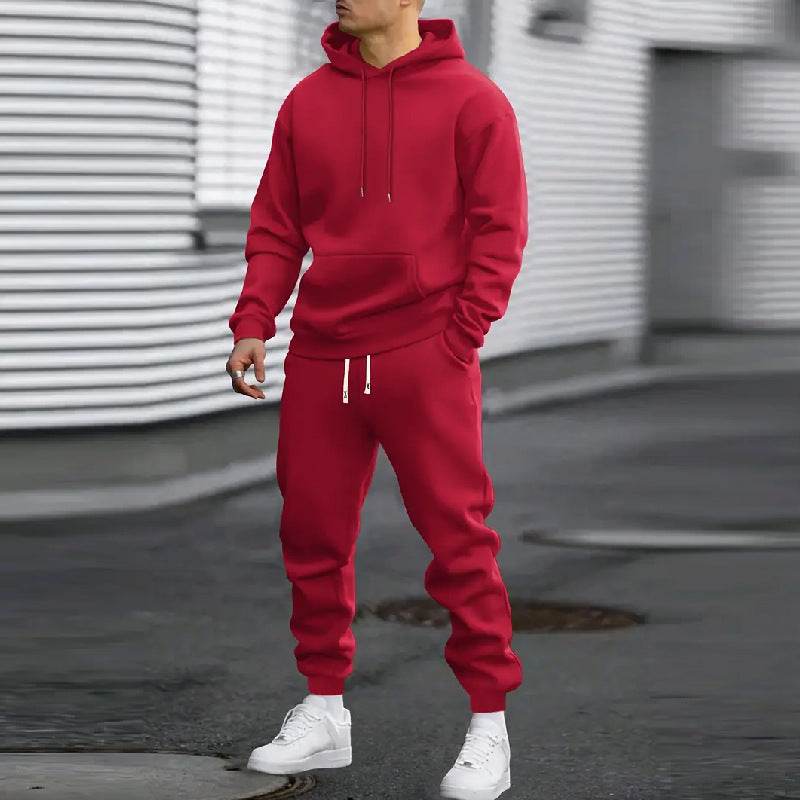 Buycenter Men's Casual Sports Suit - Hoodie & Gridles Pants Set - Buy Center US