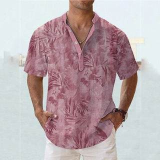 Buycenter Men's Linen Plaid Sleeve Shirt - Casual Fashion Top S-6XL - Buy Center US