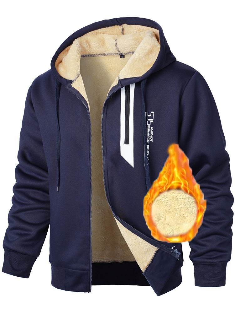 Buycenter Fleece-Lined Men's Sweater - Thickened for Autumn & Winter Comfort - Buy Center US