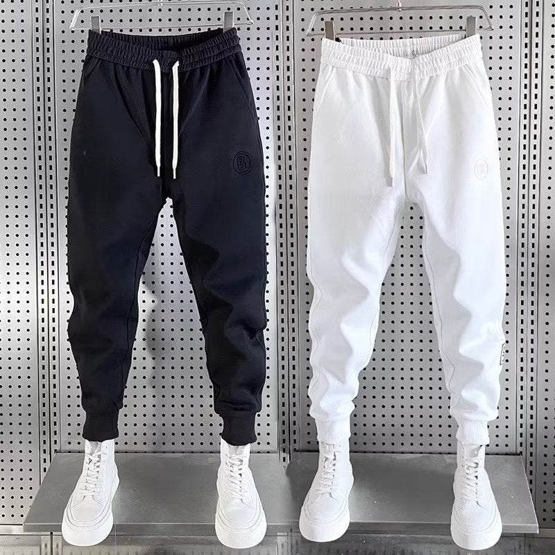 Buycenter Autumn Sports Pants for Men - Solid Color, Light Gray & Black - Buy Center US