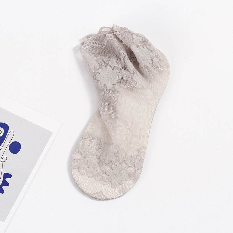 Women's Lace Cotton Socks - Quick Drying, Invisible Comfort for All Ages - Buy Center US