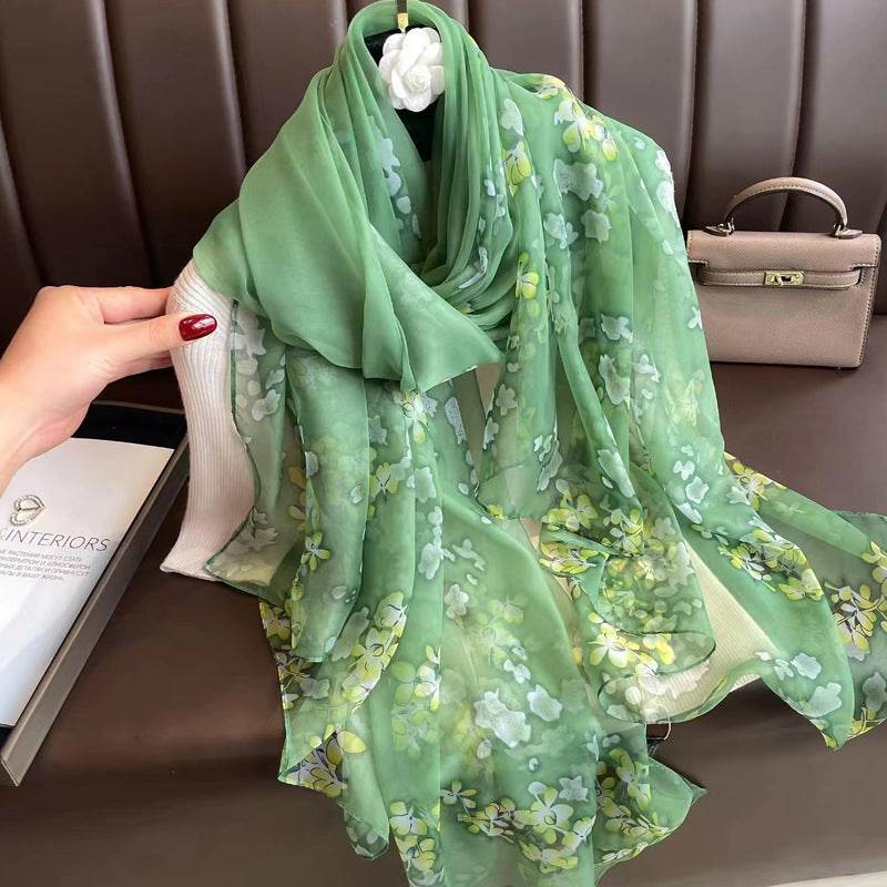 Fashionable Yourou Yarn Rose Scarf for Women - Stylish 135x180cm Design - Buy Center US