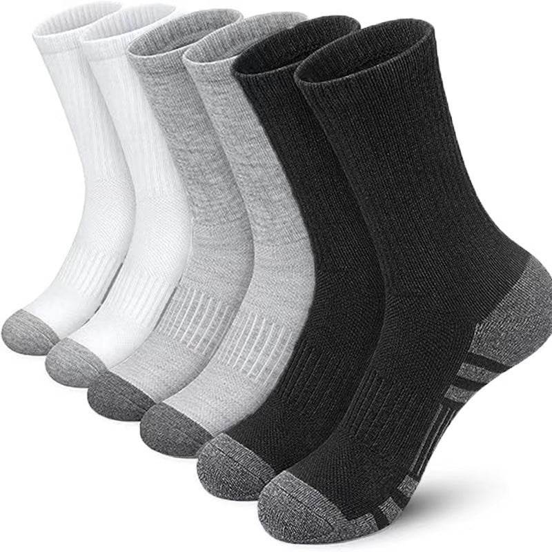 Buycenter Plus Size Color Matching Athletic Socks - Comfortable Mid Tube Design - Buy Center US