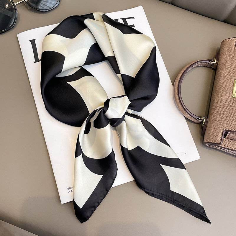 Camellia Socialite Square Headwrap - Fashionable Silk Scarf for Women - Buy Center US