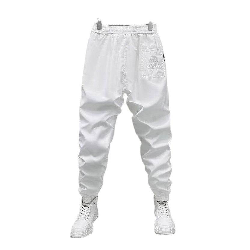 Men's Quick-Drying Solid Color Sports Pants - Ankle-Tied Casual Fit - Buy Center US