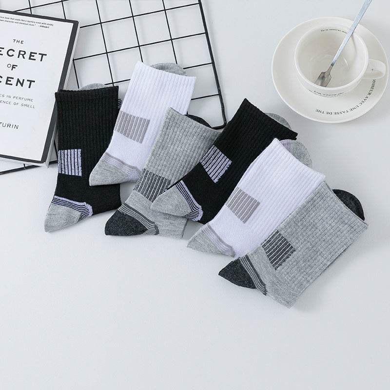 Buycenter Stripe Sports Socks - Sweat-Absorbent & Breathable Comfort - Buy Center US