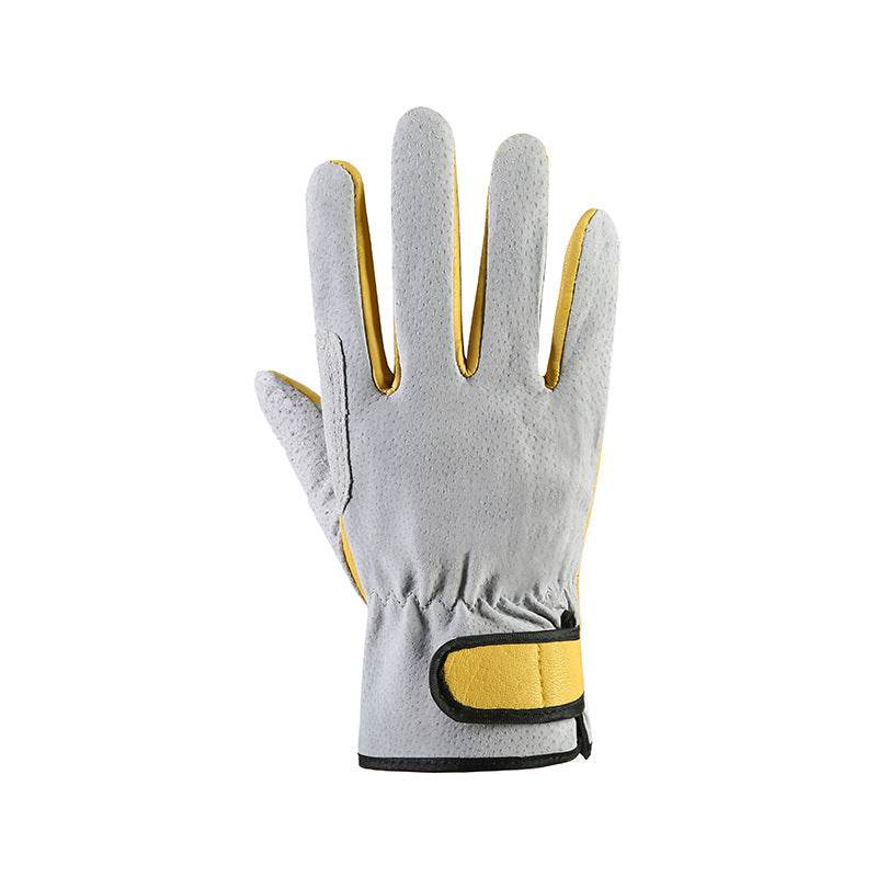 Buycenter Short Arc-Welder's Gloves - Leather Labor Protection Gear - Buy Center US