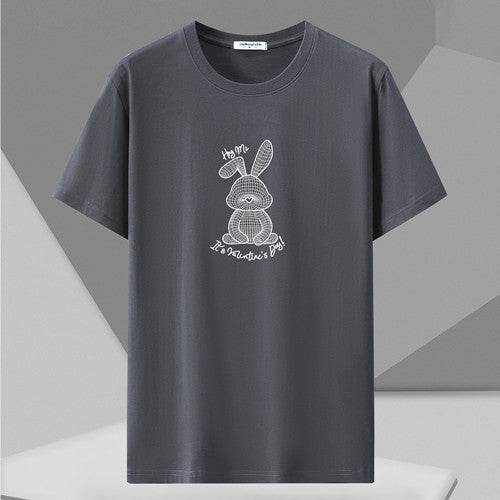 Spring Men’s Loose Half Sleeve Shirt - Plus Size Round Neck Cotton Tee - Buy Center US
