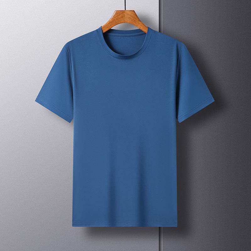 Men's Solid Color Round Neck T-Shirt - Trendy All-Match Styles - Buy Center US