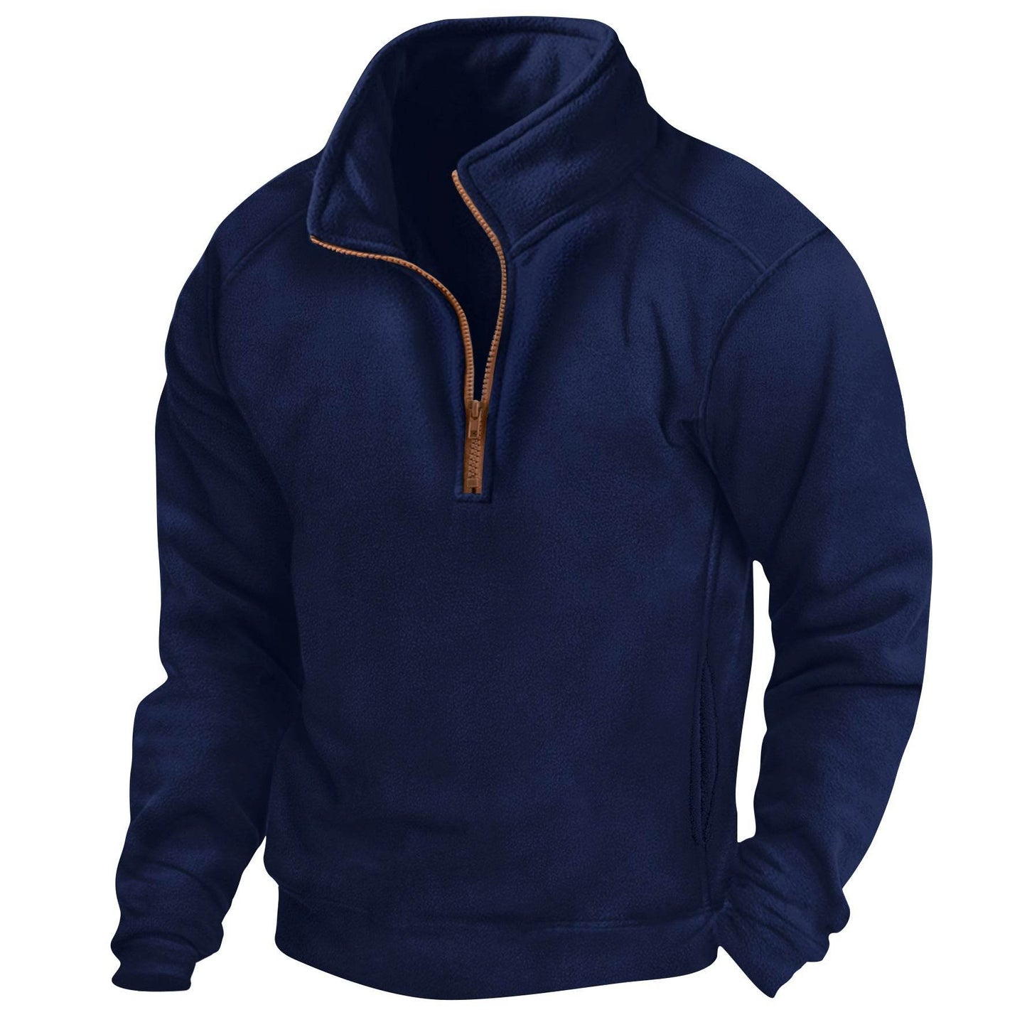 Buycenter Men's Half Zip Sweater - Slim Fit, Long Sleeve, Multiple Colors - Buy Center US