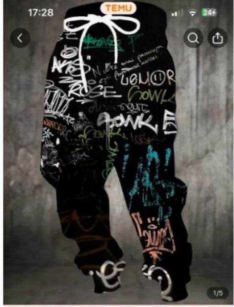 Colorful Men's Casual Sweatpants - Stylish Printed Trousers for All Sizes - Buy Center US