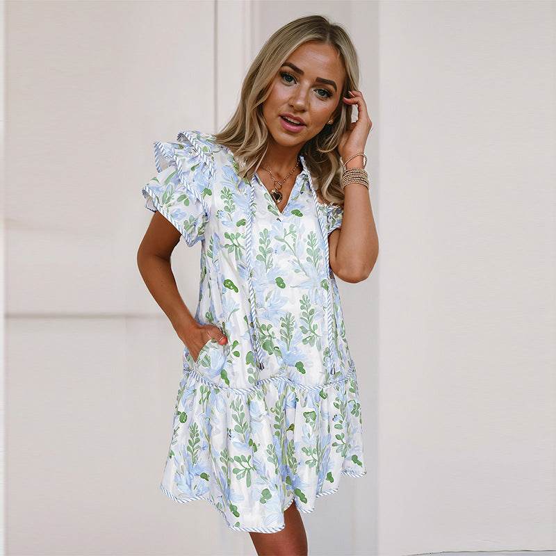 Personalized Floral Print Dress for Women - High Waist, Stylish Design - Buy Center US