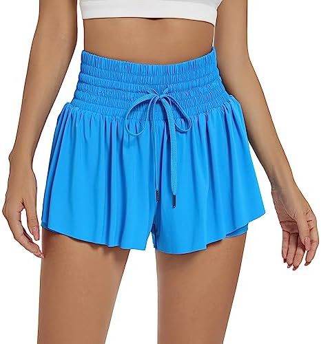 Women's High Waist Sports Shorts - Elegant Solid Colors, Casual Style - Buy Center US