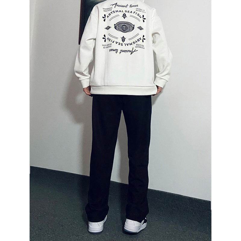 Men's Simple Straight Sports Pants - Black & Gray Cotton Trousers - Buy Center US