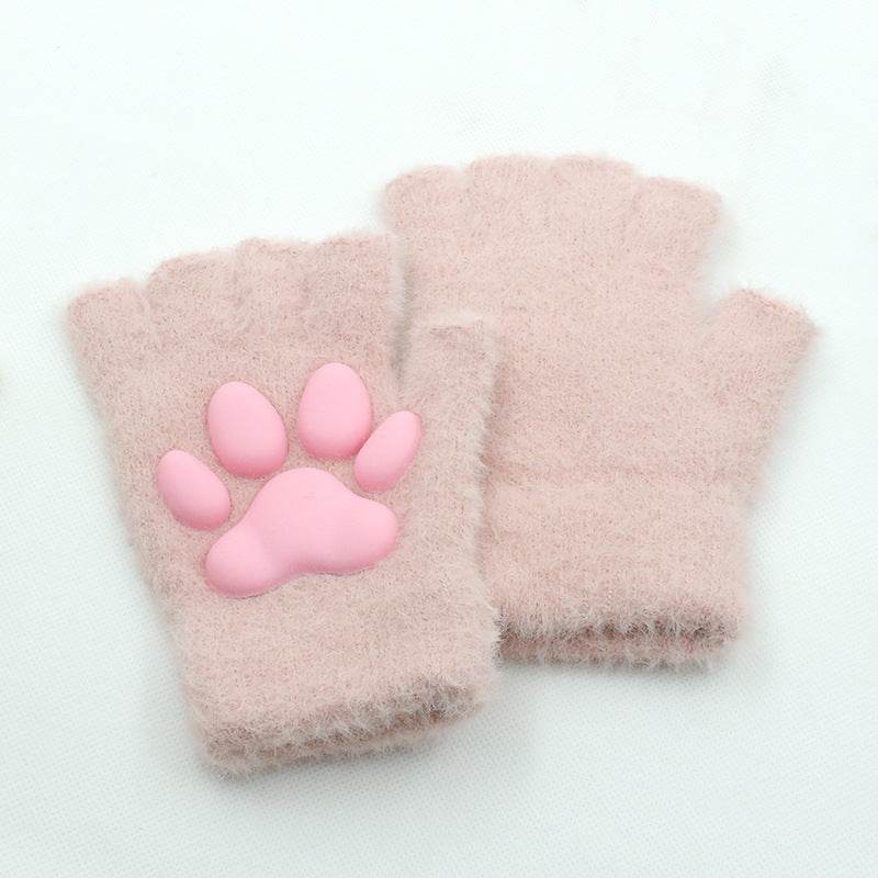 Cute 3D Cat's Paw Gloves - Adorable Animal Pattern, Sun Protection - Buy Center US