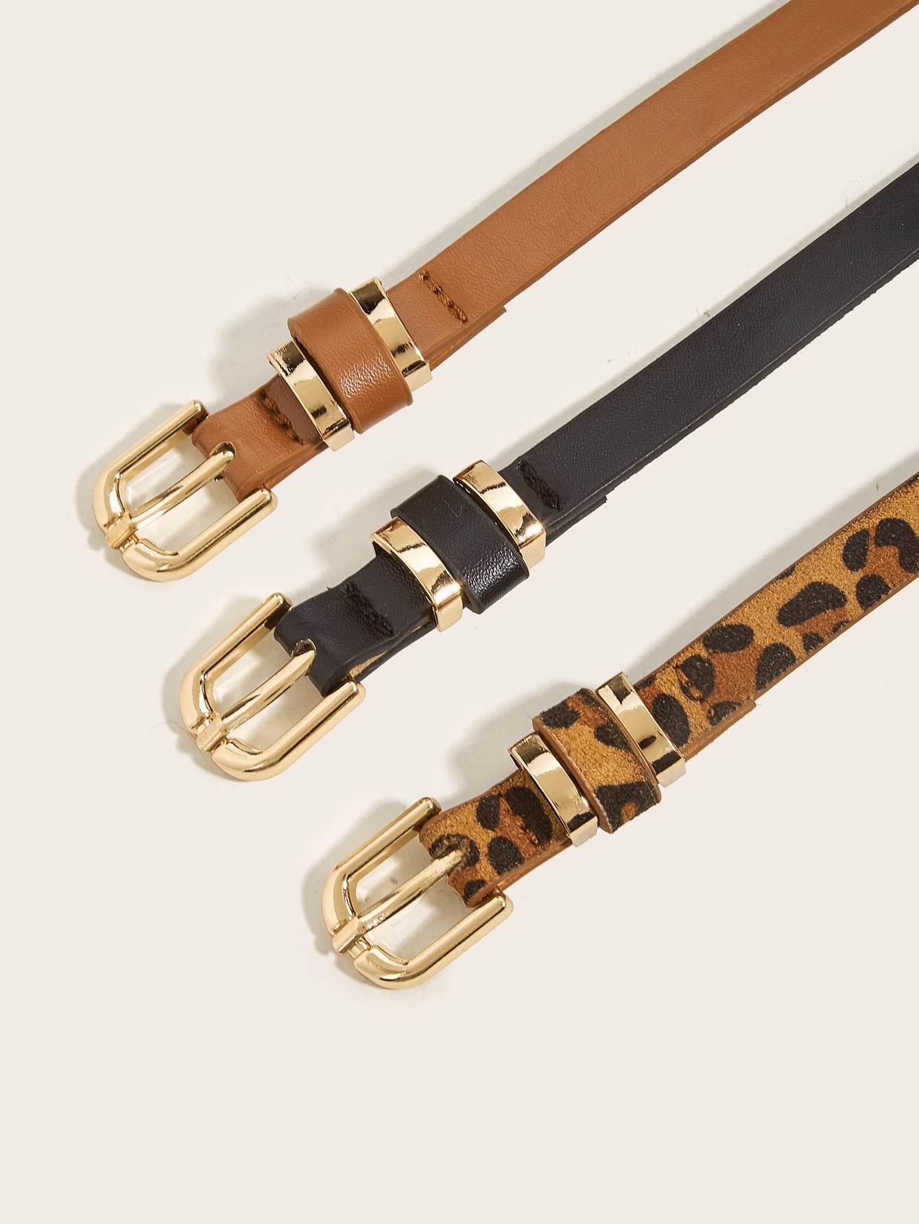 Retro Thin Pin Buckle Belt - All-Match Style in Black, Camel & Leopard - Buy Center US
