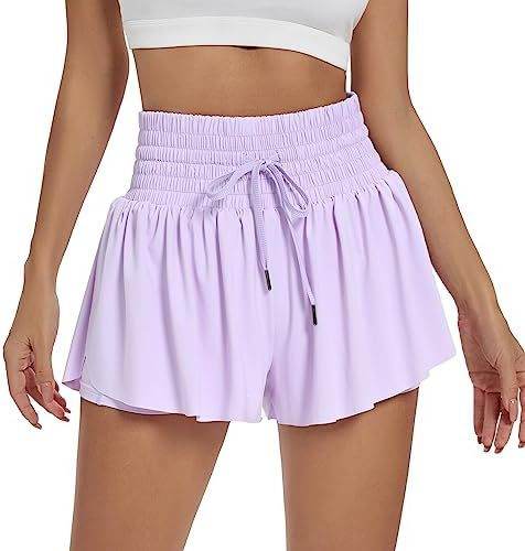 Women's High Waist Sports Shorts - Elegant Solid Colors, Casual Style - Buy Center US
