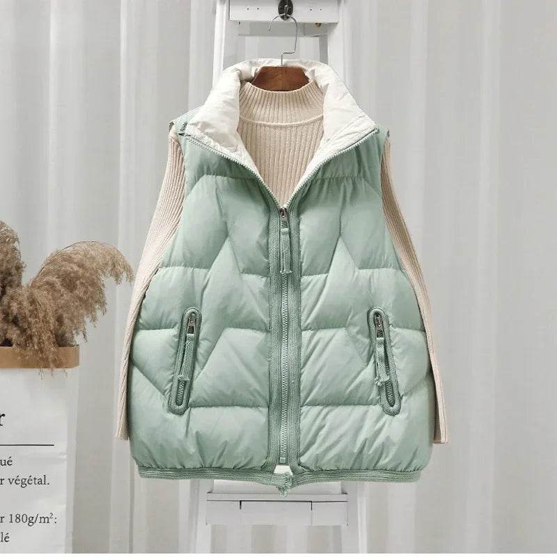 2024 Women's Sleeveless Down Vest - Ultra Light, Waterproof Winter Wear - Buy Center US